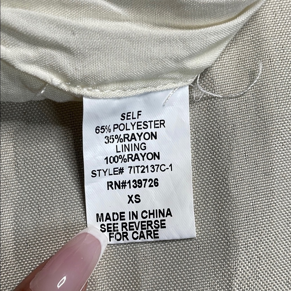 WILD HONEY Striped Cream and Tan Women's Top - Picture 6 of 8